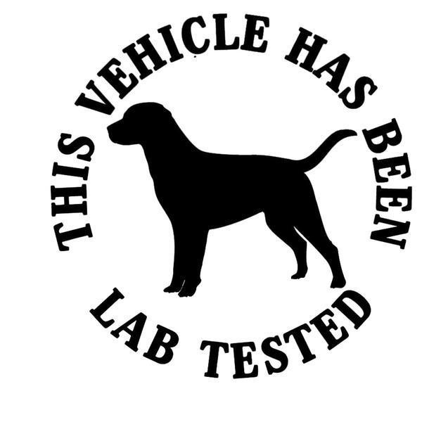 Labrador Retriever Lab Tested Car Window Decal Sticker