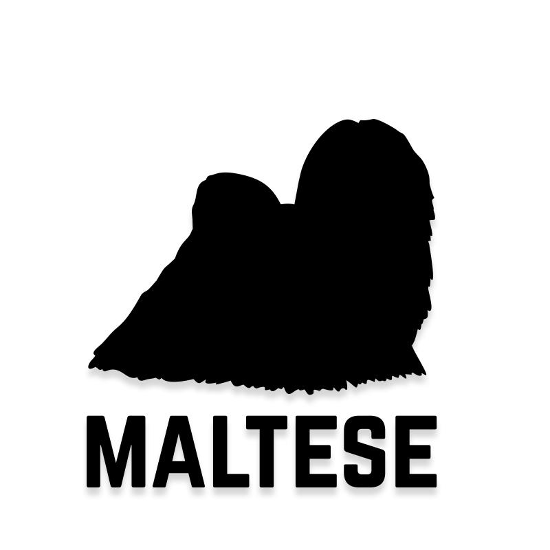 Maltese Car Decal Dog Sticker for Windows