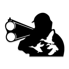 Man Hunting Gun Barrel Decal Sticker