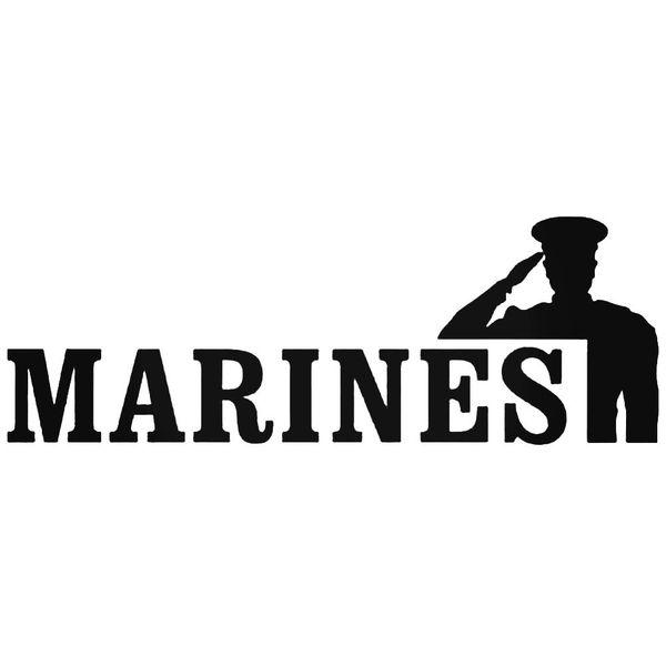 Marine Soldier Salute Decal Sticker