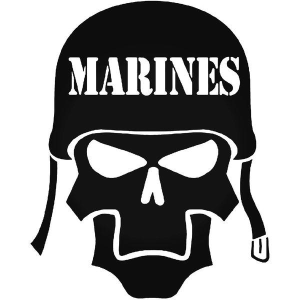 Marines Skull Vinyl Decal Sticker