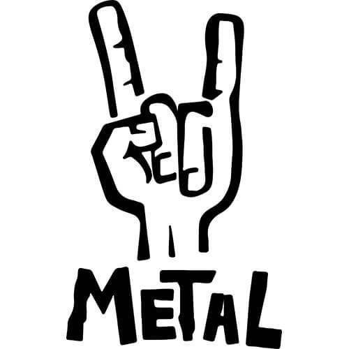 Metal Hand Sign Decal Sticker