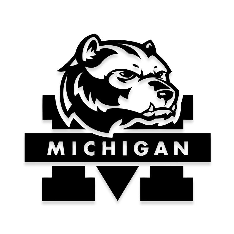 Michigan University Football Wolverines Decal Sticker