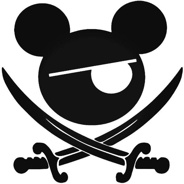 Mickey Mouse Pirate Jolly Roger Decal Sticker