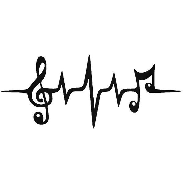 Music Note Heartbeat Decal Sticker