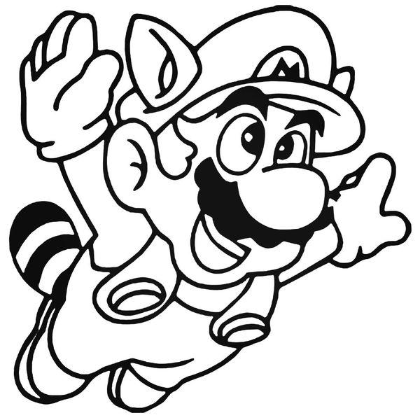 Nintendo Raccoon Mario Decal Sticker