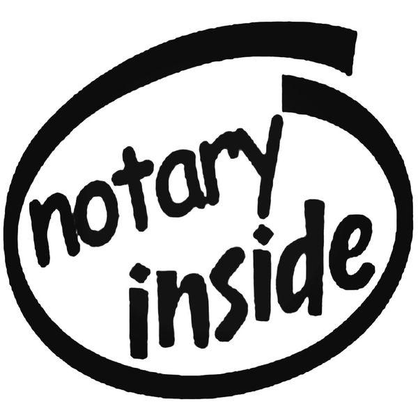 Notary Inside Decal Sticker