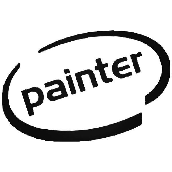 Painter Oval Decal Sticker