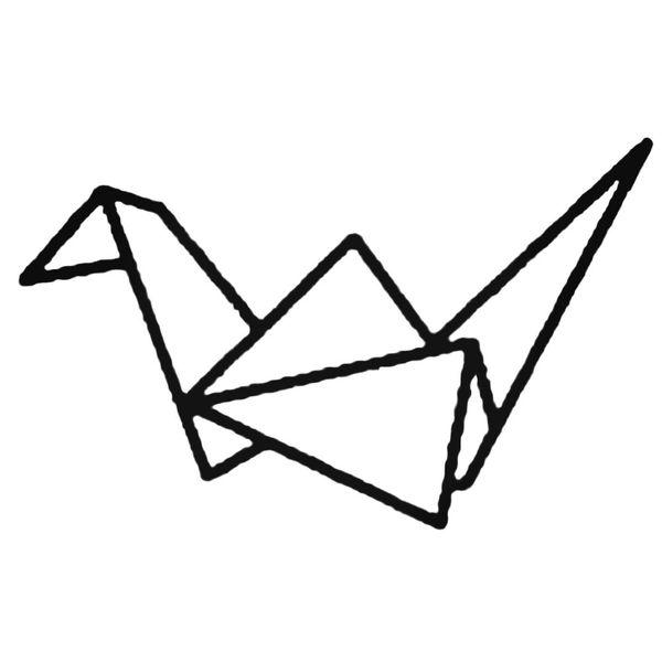 Paper Crane Decal Sticker