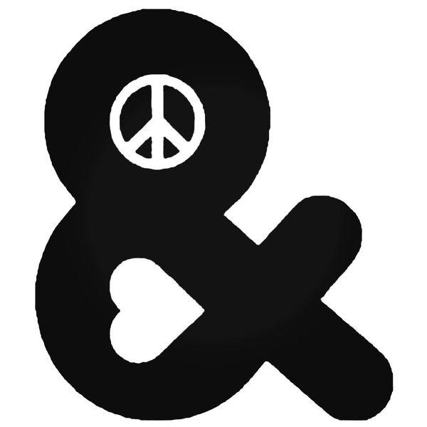 Peace And Love Decal Sticker