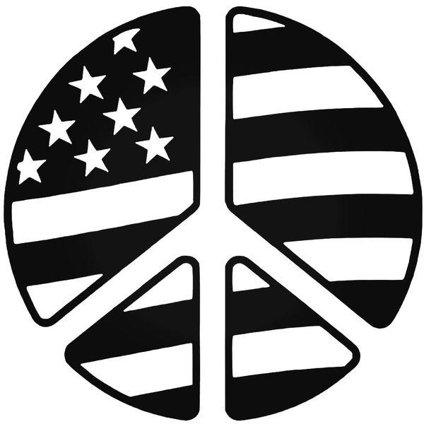Peace Flag Cool Decal Sticker