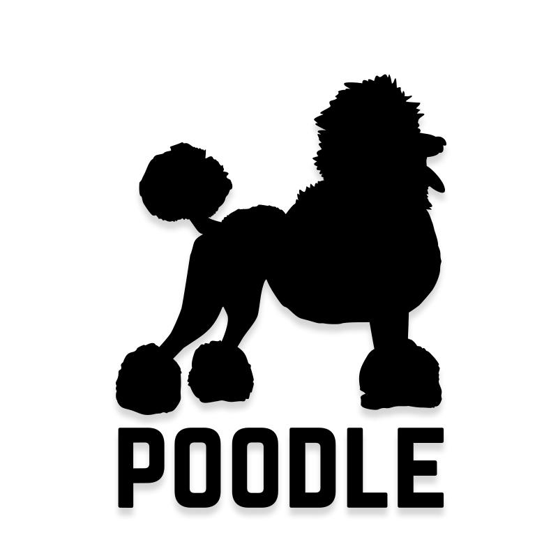 Poodle Car Decal Dog Sticker for Windows