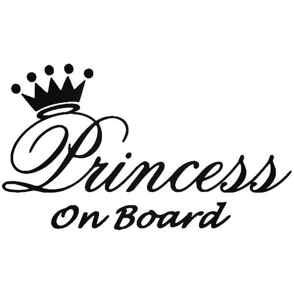 Princess On Board Vinyl Decal Sticker