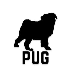 Pug Car Decal Dog Sticker for Windows