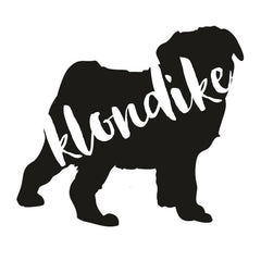 Pug Dog Decal Sticker for Car Windows