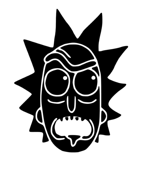 Rick And Morty Rick Face Decal Sticker