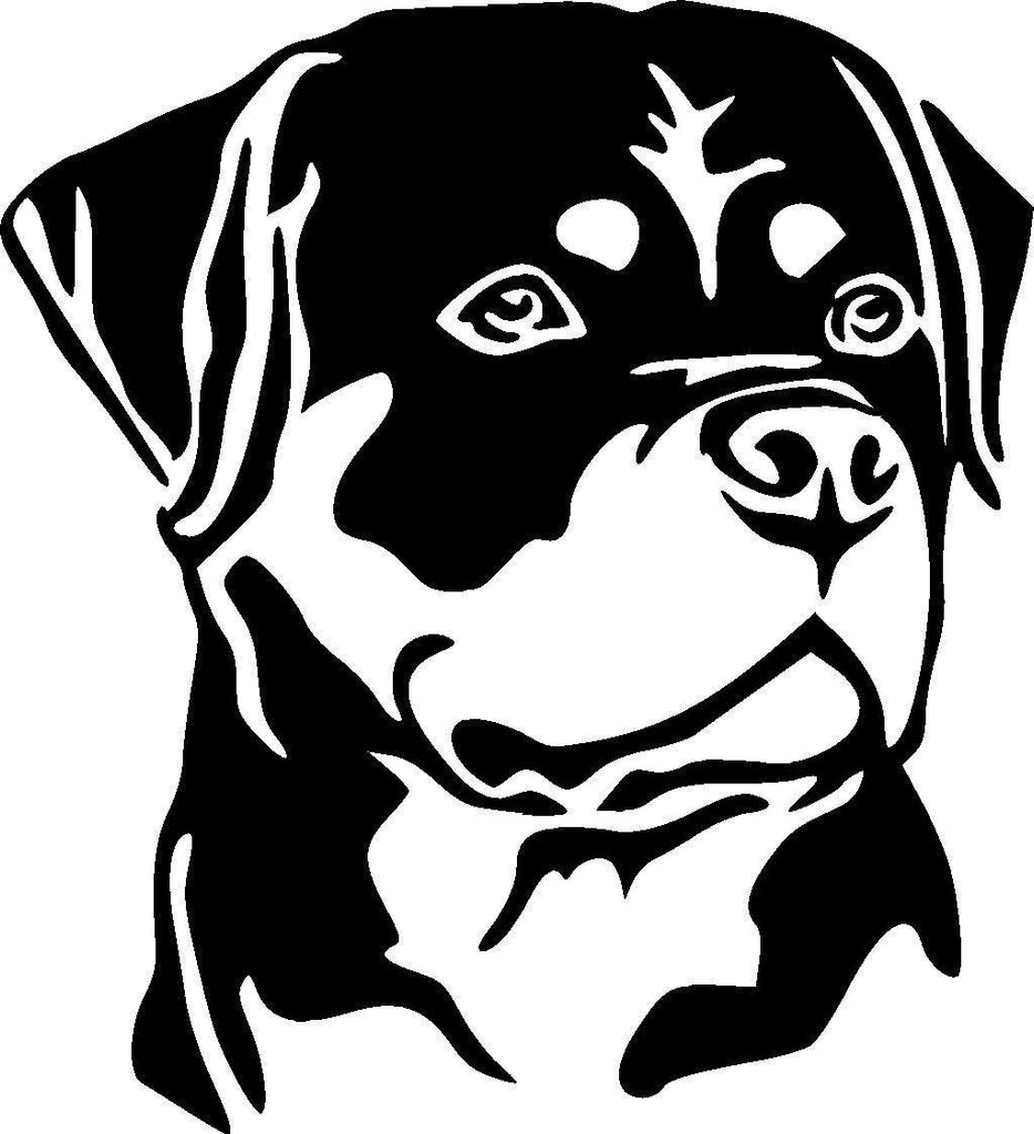 Rottweiler Face Decal Sticker for Cars
