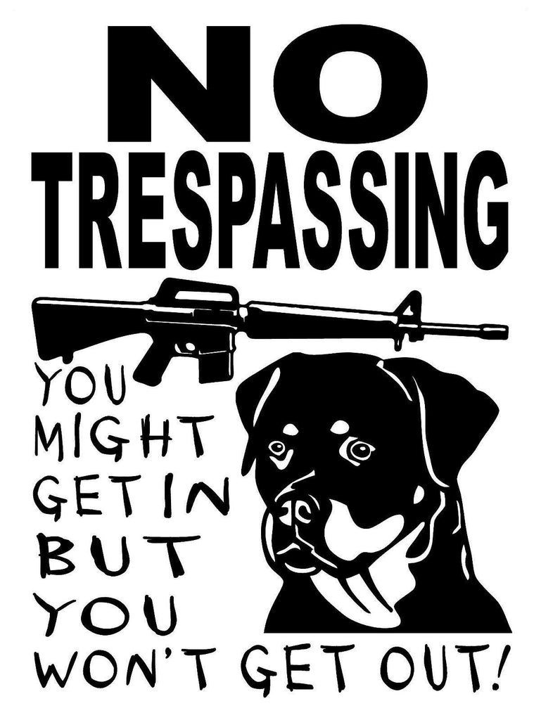 Rottweiler Funny House Security Decal Sticker