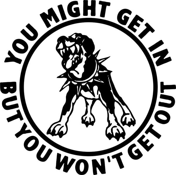 Rottweiler Security Decal Sticker