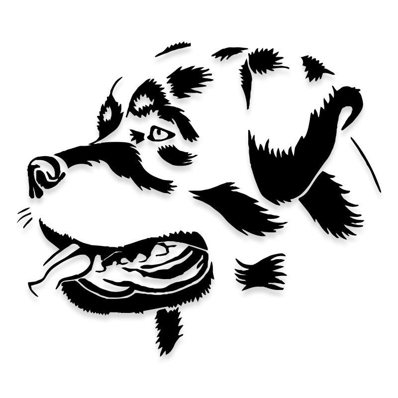 Rotweiler Dog Face Vinyl Decal Sticker