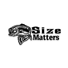 Size Matters Fishing Decal Sticker
