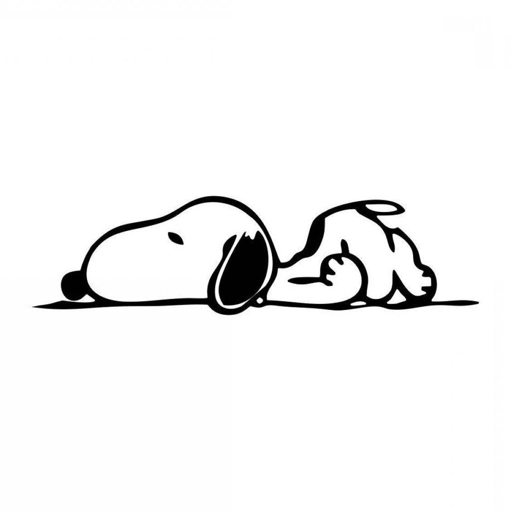 Snoopy Beagle Laying Down Cartoon Car Decal Sticker
