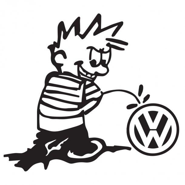 Stone Pissing On Vw Decal Sticker