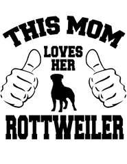 This Mom Loves Her Rottweiler Vinyl Decal Sticker