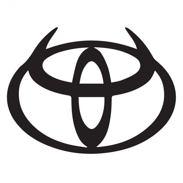 Toyota With Horns Decal Sticker