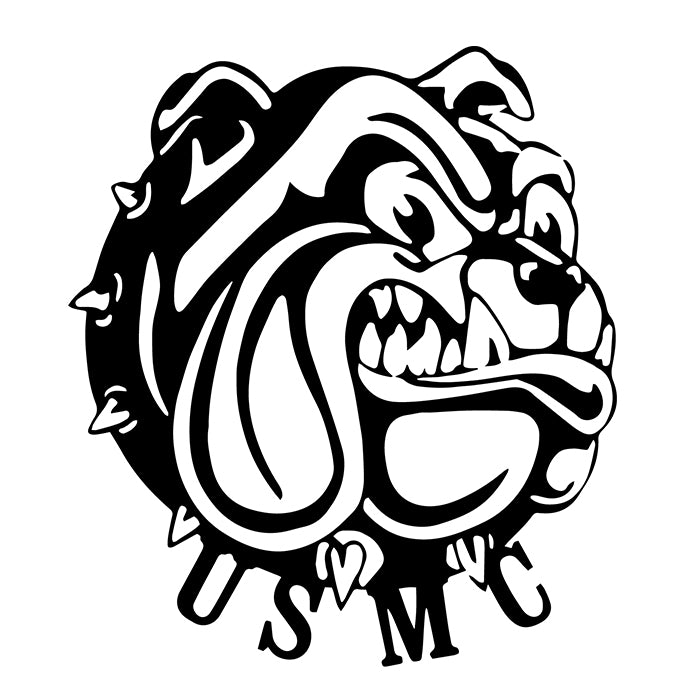Marine Bulldog Logo Decal Sticker
