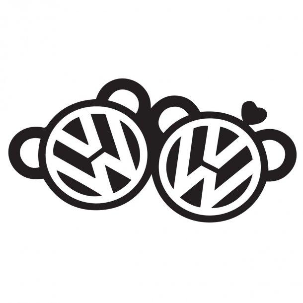Vw Logo Bears Decal Sticker