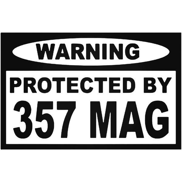 Warning 357 Mag Guns Decal Sticker