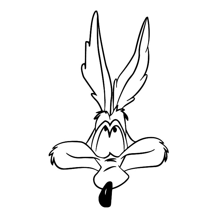 Wile E Coyote Face Decal Sticker