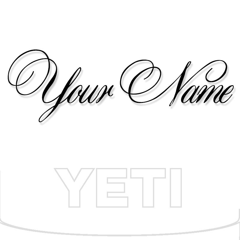 Yeti Decal Sticker Custom Name 1
