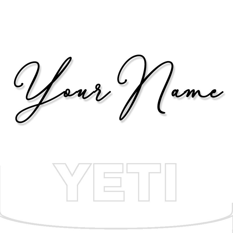 Yeti Decal Sticker Custom Name 2