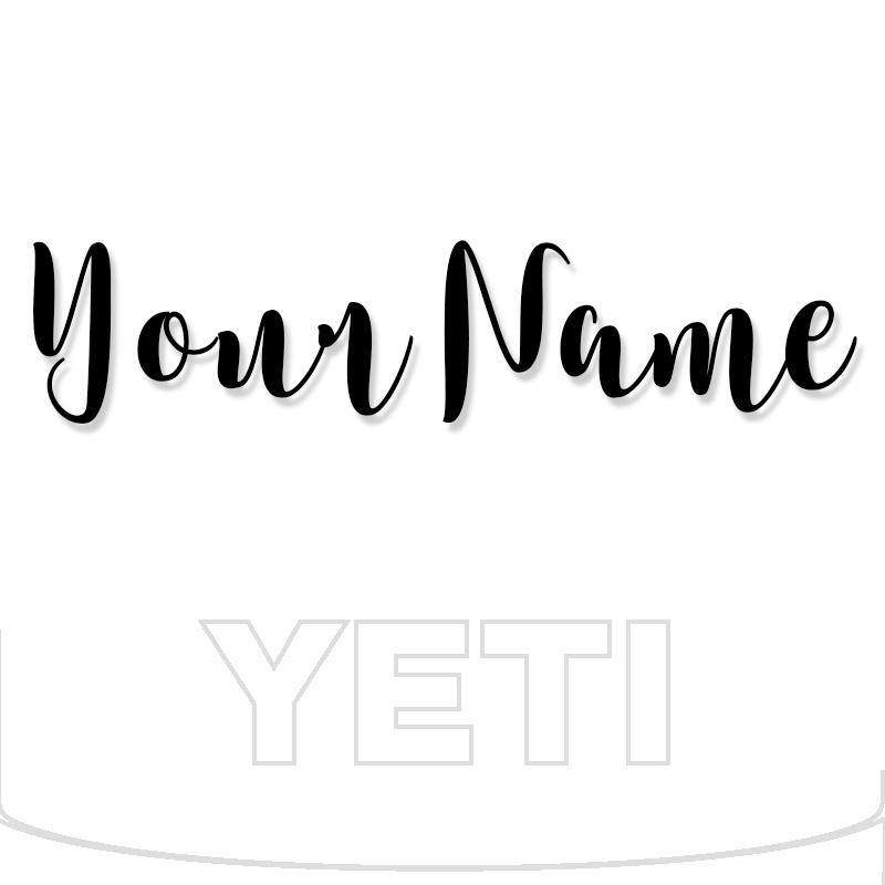 Yeti Decal Sticker Custom Name 3