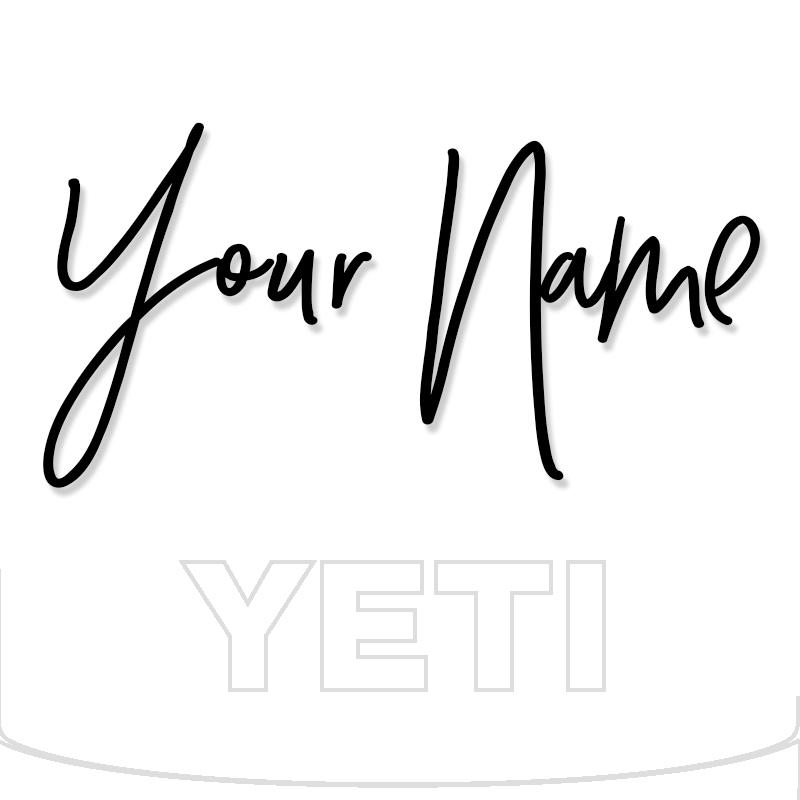 Yeti Decal Sticker Custom Name 4