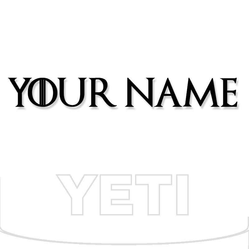 Yeti Decal Sticker Custom Name 7