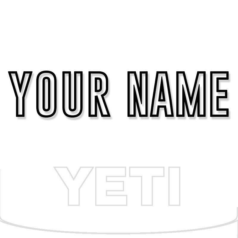 Yeti Decal Sticker Custom Name 8