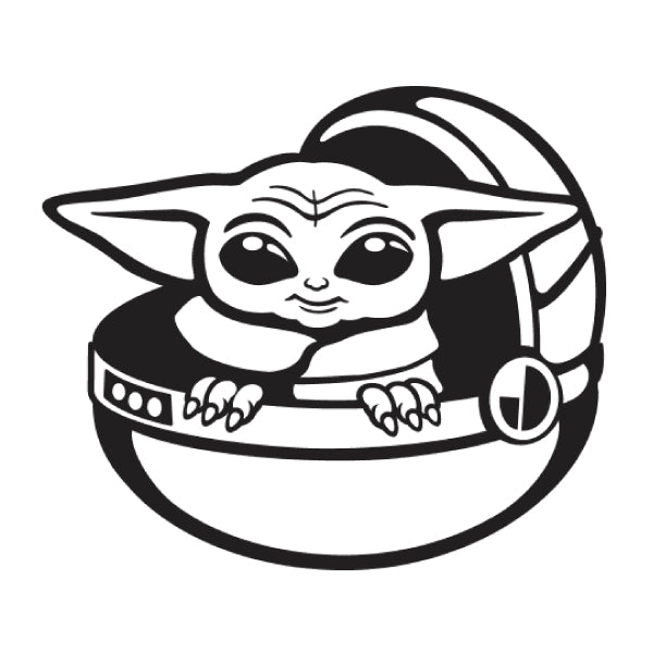 Baby Yoda Cute Decal Sticker